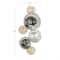 42" Black, Silver & Gold Metal Contemporary Wall Décor